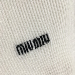MIUMIU FITTED RIBBED KNIT TOP STYLE 285