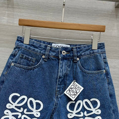 Loewe 25 Short Blue Denim Cotton
