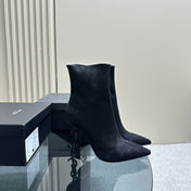 SL OPYUM HEELED BOOT BLACK SUEDE