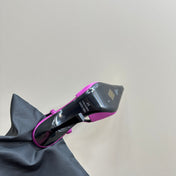 SL JEANNE SLINGBACK PUMPS NEON PINK SATIN