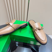 ASTAIRE MULE IN LIGHT BROWN CALFSKIN