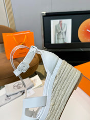 Elda espadrille 80 White Calfskin