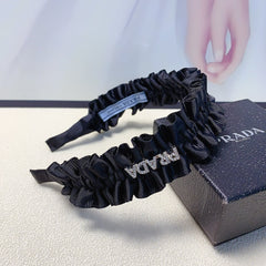 HAIRBAND IN BLACK WRINKLED FABRIC 166995