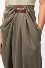 LOEWE BROWN GATHERED-WAIST PANTS