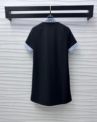 MIU 25S PATCHWORK PLAID DRESS 264573