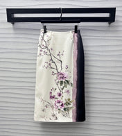 DIOR PRINTED STRAIGHT SKIRT 272228