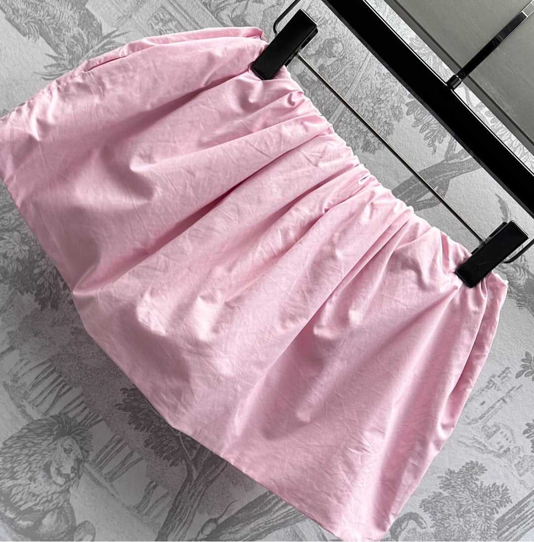 MIUMIU PLEATED DRAWSTRING MINI SKIRT 267800