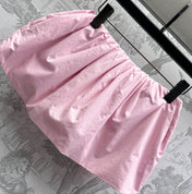 MIUMIU PLEATED DRAWSTRING MINI SKIRT 267800