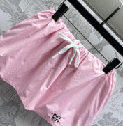 MIUMIU PLEATED DRAWSTRING MINI SKIRT 267800