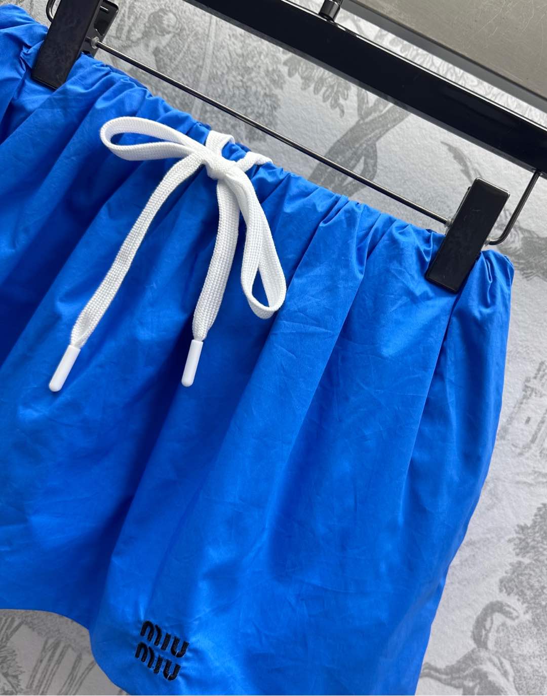 MIUMIU PLEATED DRAWSTRING MINI SKIRT 267799