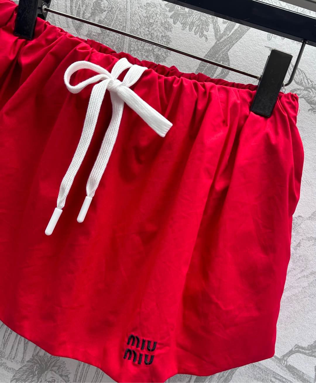 MIUMIU PLEATED DRAWSTRING MINI SKIRT 267801