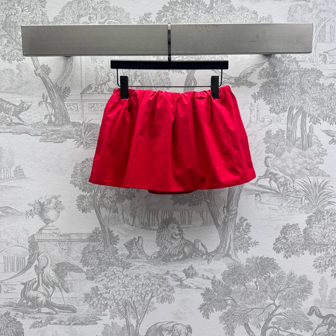 MIUMIU PLEATED DRAWSTRING MINI SKIRT 267801