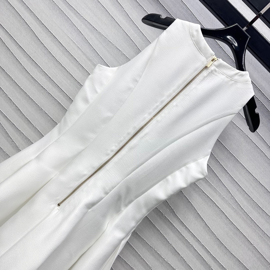 MIUMIU SLEEVELESS WHITE DRESS 267834