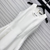 MIUMIU SLEEVELESS WHITE DRESS 267834
