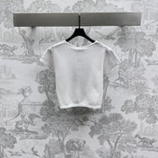 CHANEL SHORT SLEEVE CREW NECK KNIT TOP 263668