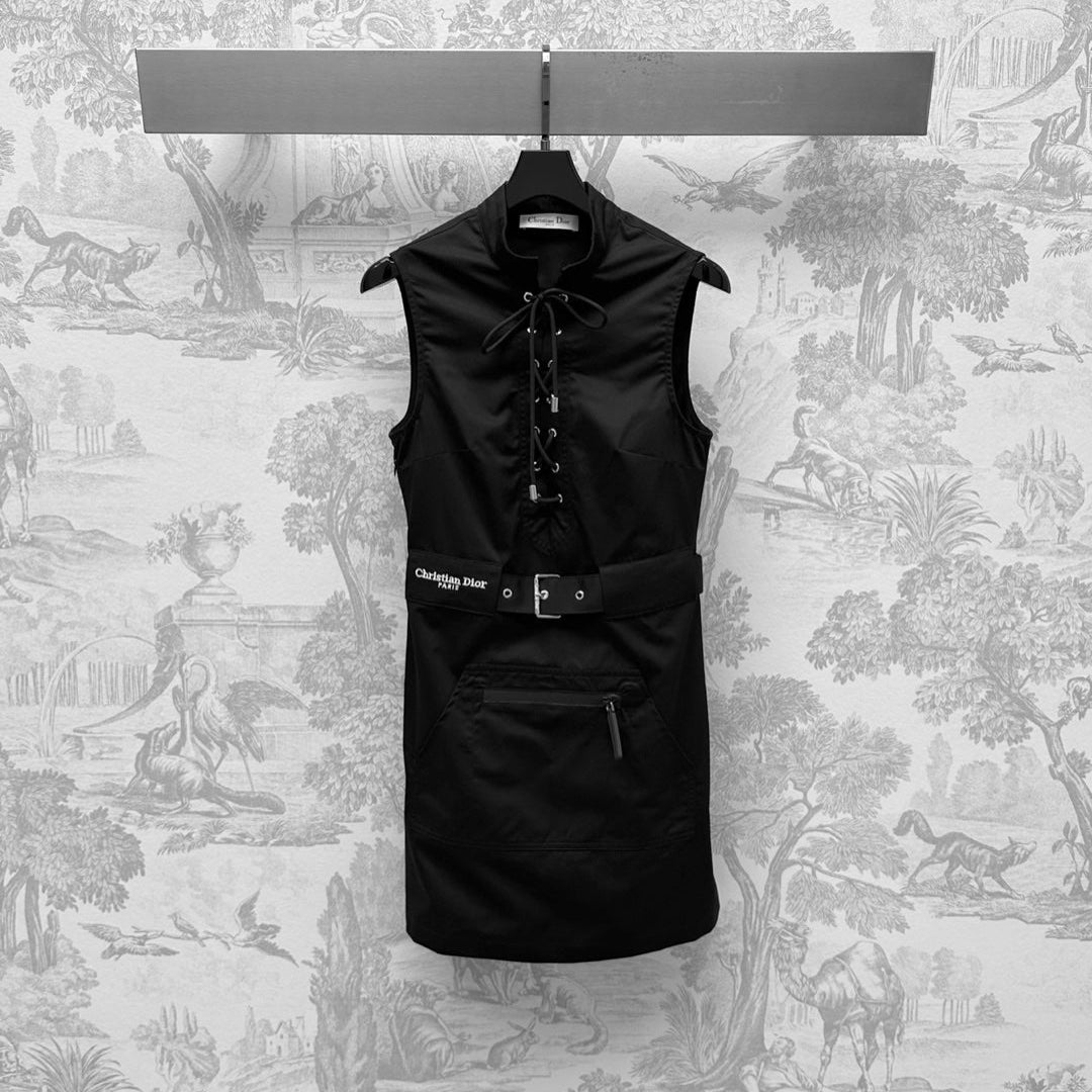 DIOR 25S DRAWSTRING VEST DRESS 264662