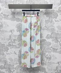 LV PRINTED STRAIGHT-LEG DRAWSTRING PANTS 267792