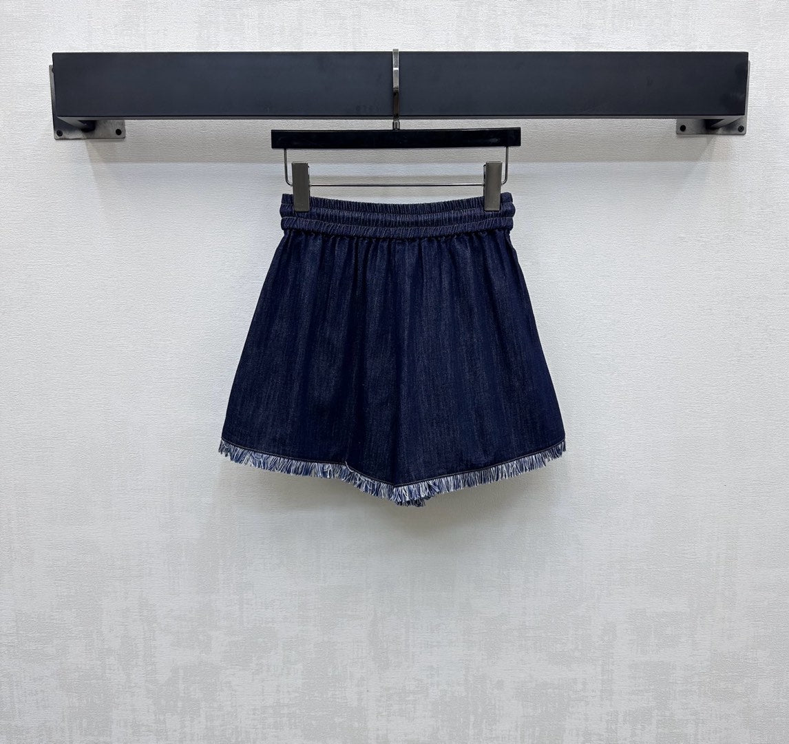 ZIMMERMAN 25S HIGH WAIST DENIM SHORTS 264693