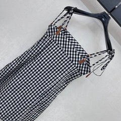 MIU 25S PLAID PINAFORE DRESS 264712