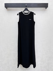 MIU 25S  LONG VEST DRESS IN ACETATE 264519