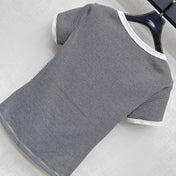 MIUMIU SHORT-SLEEVE STRIPED T-SHIRT 267829