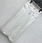 CHANEL HIGH-WAIST SKIRT WITH CUT-OUT HEM 274762
