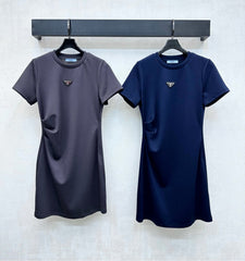 PRAD SHORT SLEEVE DRESS IN COTTON