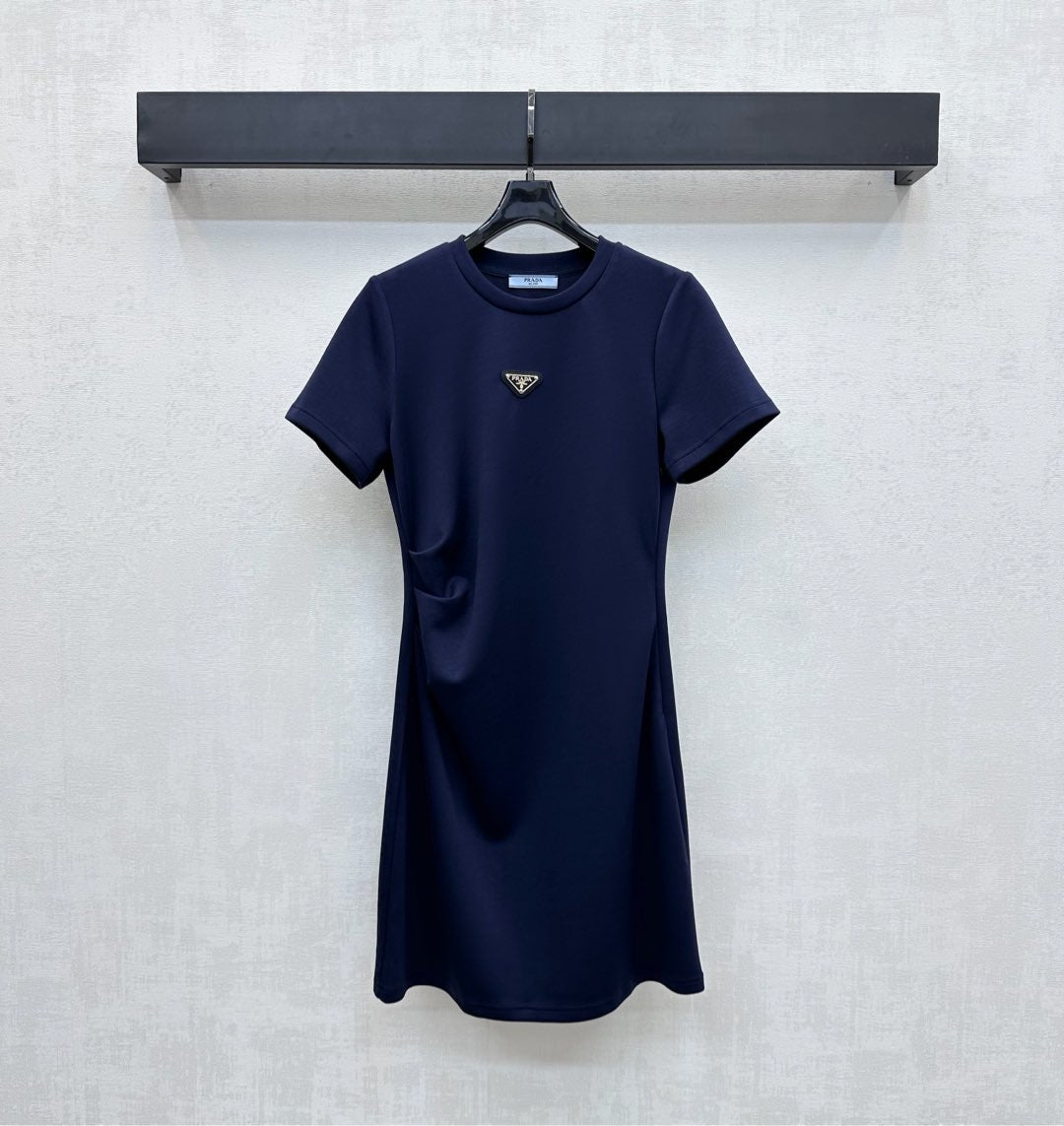 PRAD SHORT SLEEVE DRESS IN COTTON