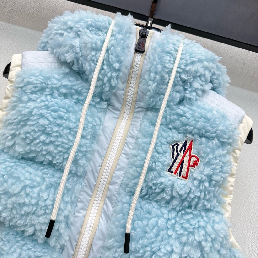 MONCLER 25S DOWN VEST IN BLUE 107