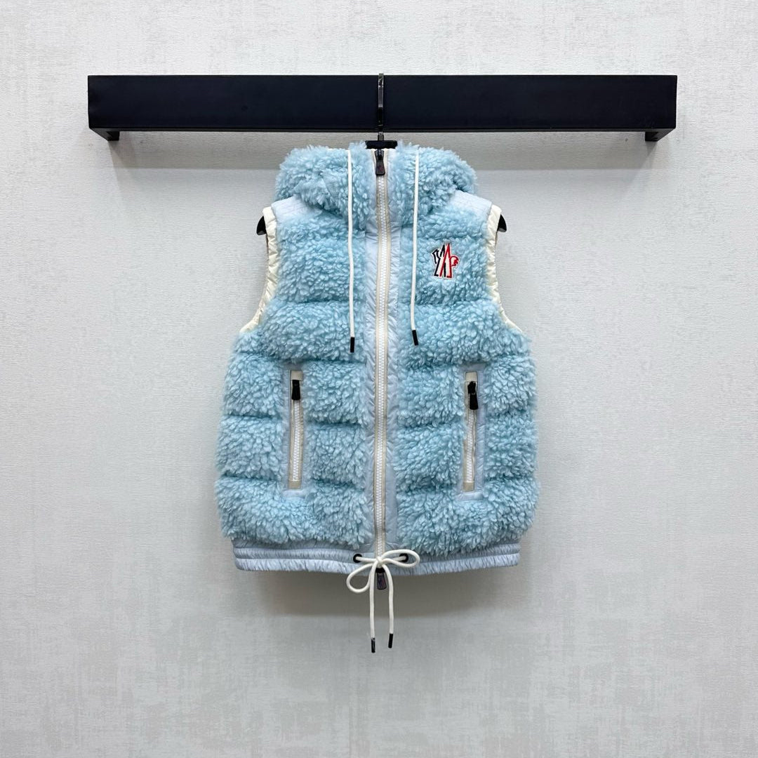 MONCLER 25S DOWN VEST IN BLUE 107