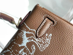 BIRKIN 25 BAG IN CHOCOLATE BROWN CALFSKIN WITH WHITE STICKER (MADE-TO-ODER)