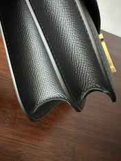 CONSTANCE 18 BLACK EPSOM GOLD HARDWARE