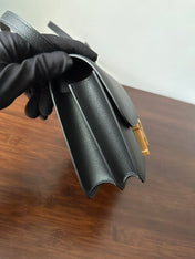 CONSTANCE 18 BLACK EPSOM GOLD HARDWARE WITH MIRROR