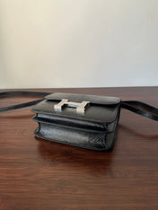 CONSTANCE 18 BLACK LIZARD SILVER HARDWARE