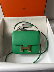 CONSTANCE 18 GREEN EPSOM GOLD HARDWARE