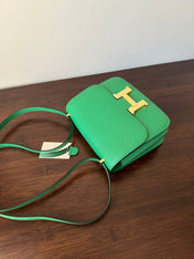 CONSTANCE 18 GREEN EPSOM GOLD HARDWARE