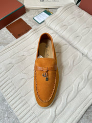 LP LOAFERS 25S IN DARK ORANGE SUEDE MIX LAMBSKIN