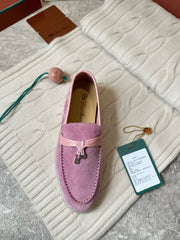 LP LOAFERS 25S IN MAUVE PINK SUEDE MIX LAMBSKIN