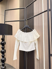 MIUMIU LONG-SLEEVE ZIP-UP TEE STYLE 269