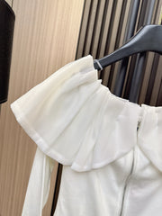 MIUMIU LONG-SLEEVE ZIP-UP TEE STYLE 269