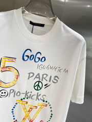 LV WHITE COTTON GRAFFITI T-SHIRT 238907