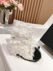 SHORT BOOTS IN WHITE LAMB FUR AND LAMBSKIN 962186