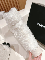 SHORT BOOTS IN WHITE LAMB FUR AND LAMBSKIN 962188