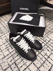 TRAINERS SNEAKER IN BLACK CALFSKIN AND SUEDE