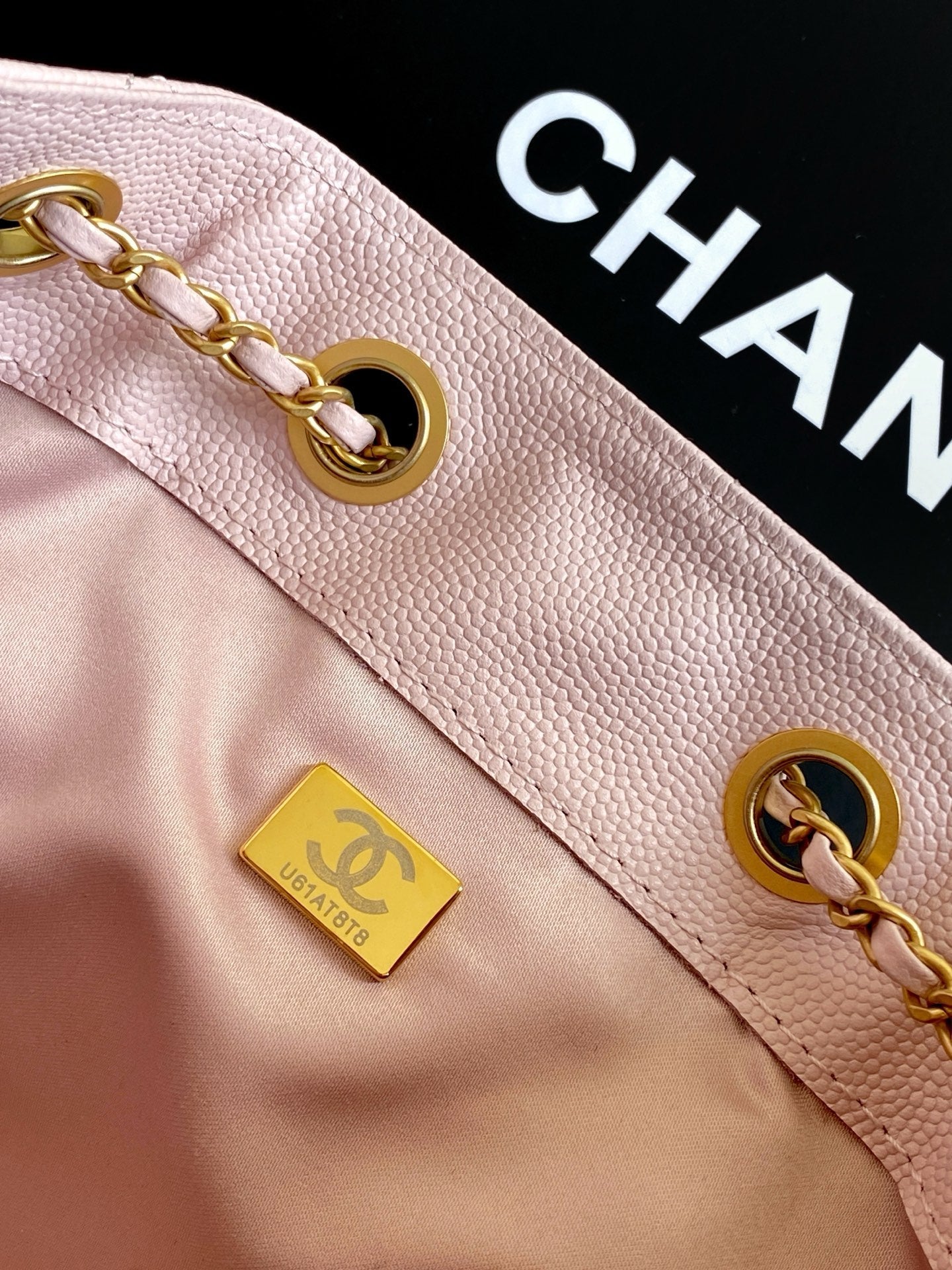 CHANEL 25S HOBO BAG 30 IN LIGHT PINK CAVIAR WITH GOLD HARDWARE