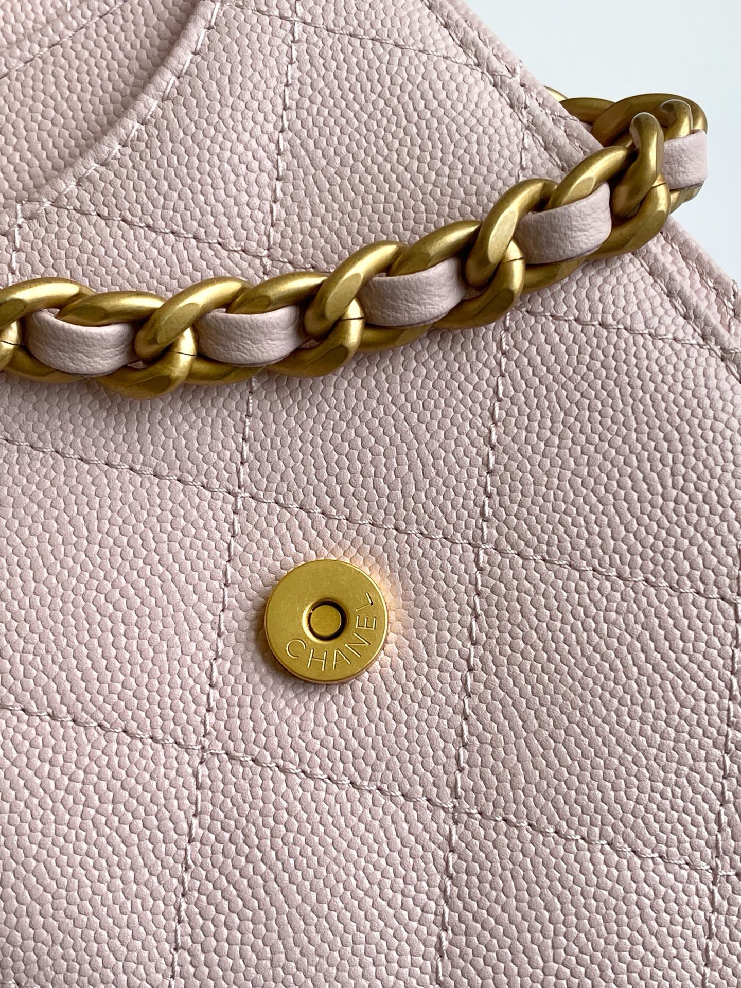 CHANEL 25S HOBO BAG 30 IN LIGHT PINK CAVIAR WITH GOLD HARDWARE