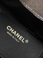 CHANEL 25S HOBO BAG 30 IN LILAC SILVER METALLIC CAVIAR