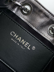 CHANEL 25S HOBO BAG 22 IN LILAC SILVER METALLIC CAVIAR