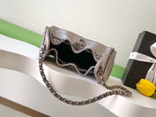 CHANEL 25S HOBO BAG 22 IN LILAC SILVER METALLIC CAVIAR