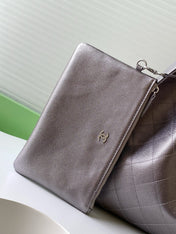 CHANEL 25S HOBO BAG 40 IN LILAC SILVER METALLIC CAVIAR